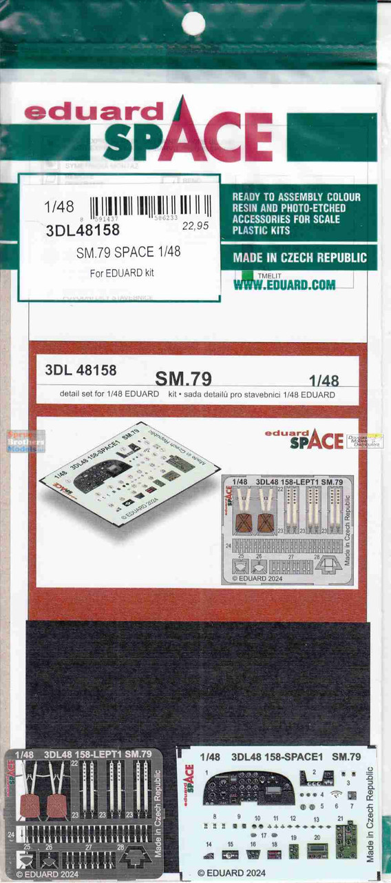 EDU3DL48158 1:48 Eduard SPACE - SM.79 Sparviero (EDU kit) - Sprue