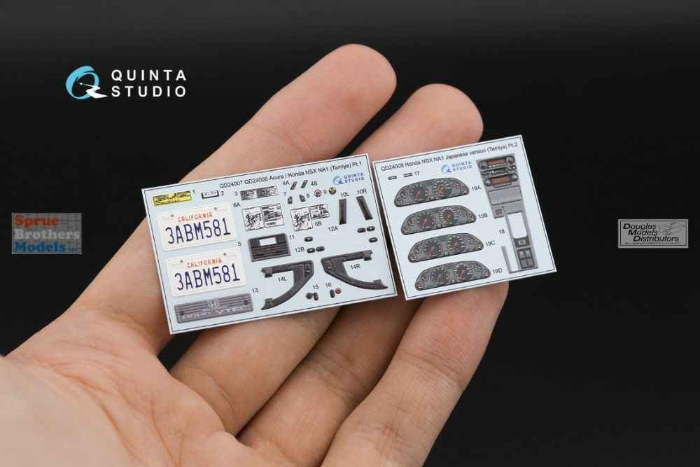 QTSQD24008 1:24 Quinta Studio Interior 3D Decal - Honda NSX NA1