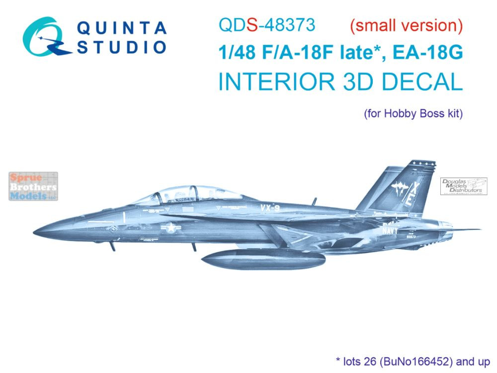 1/144 1/72 EA-18G 改造セット 3Dプリント 開発中 QTSQDS48373 1:48 Quinta Studio Interior 3D Decal - F-18F Super