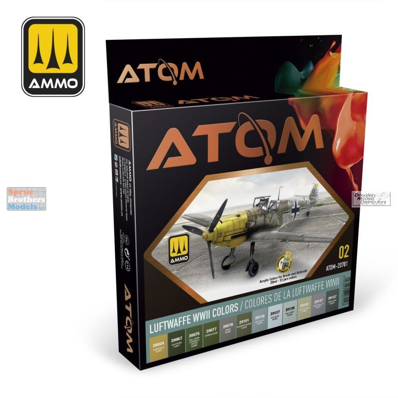 AMMAT20701 AMMO by Mig ATOM Paint Set - Luftwaffe WW2 Colors