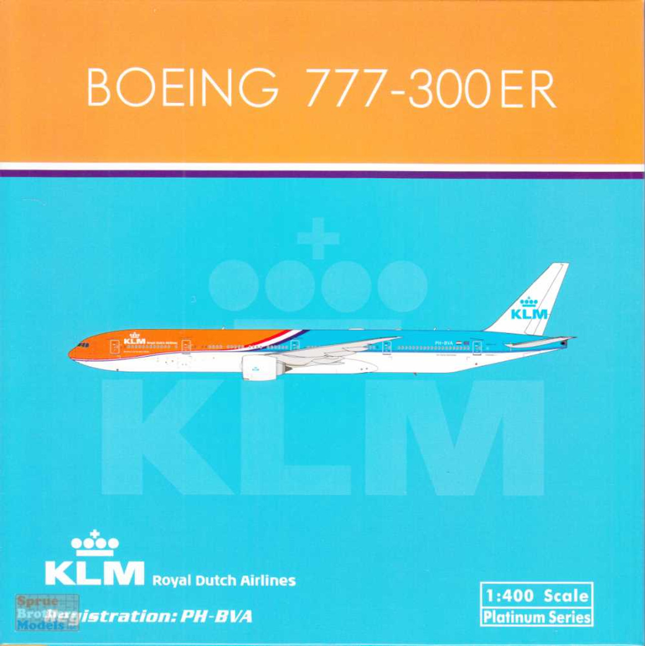 PHX11860 1:400 Phoenix Model KLM B777-300ER Reg #PH-BVA Orange