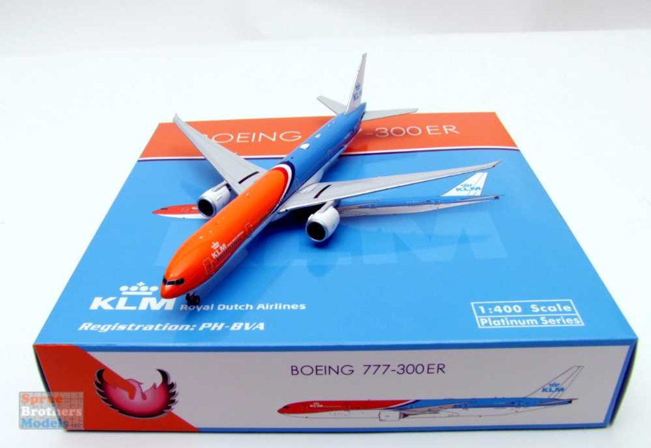 PHX11860 1:400 Phoenix Model KLM B777-300ER Reg #PH-BVA Orange