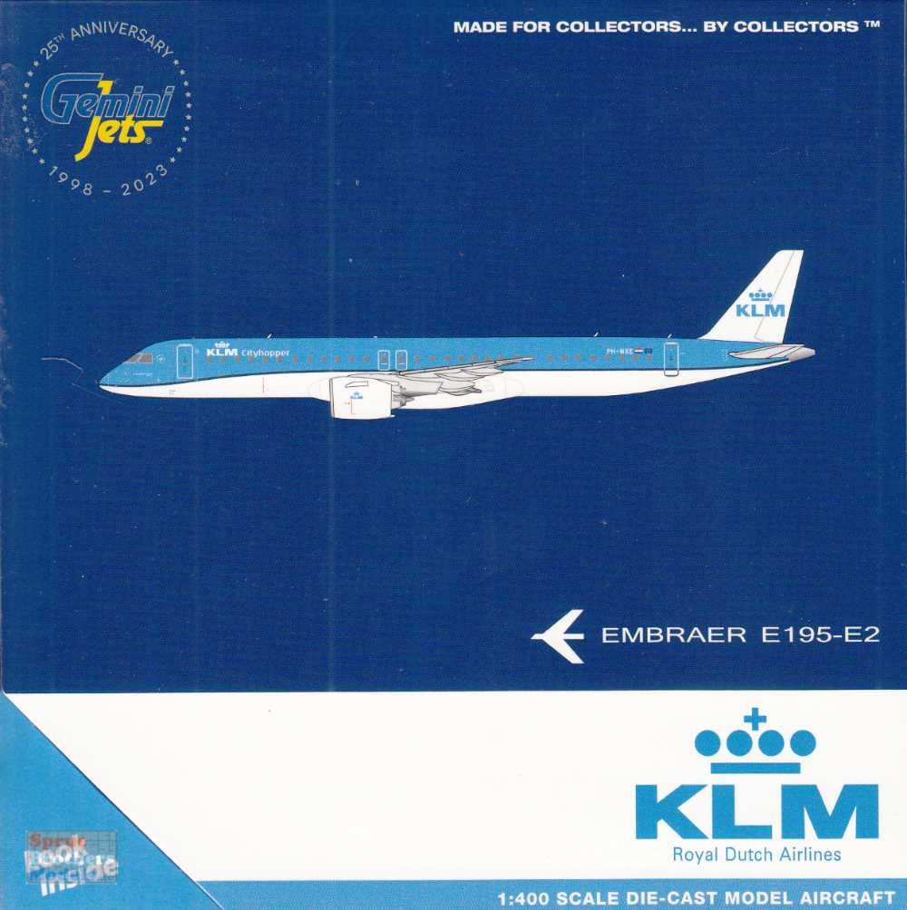 GEMGJ2197 1:400 Gemini Jets KLM CityHopper ERJ-195-E2 Reg #PH-NXE