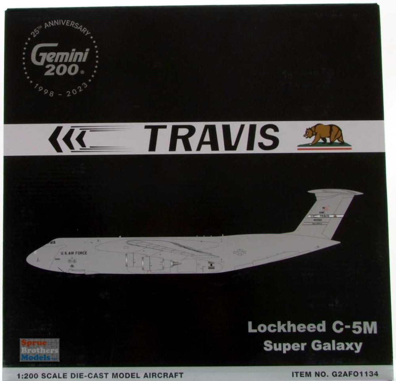 GEMG21134 1:200 Gemini Jets C-5M Galaxy #84-0060 'Travis AFB'  (pre-painted/pre-built)