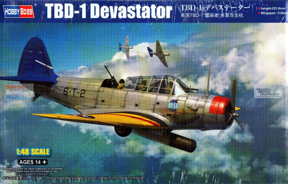 HBS81783 1:48 Hobby Boss TBD-1 Devastator - Sprue Brothers Models LLC