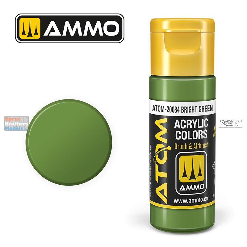 AMMAT20084 AMMO by Mig ATOM Acrylic Paint - Bright Green FS34138