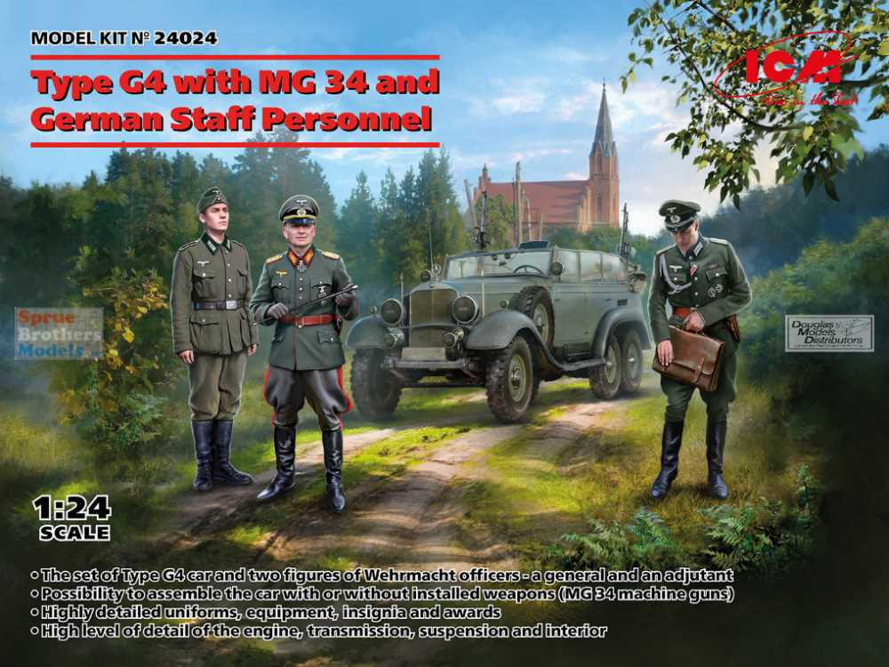 ICM24024 1:24 ICM Type G4 with MG34 & German Staff Personnel