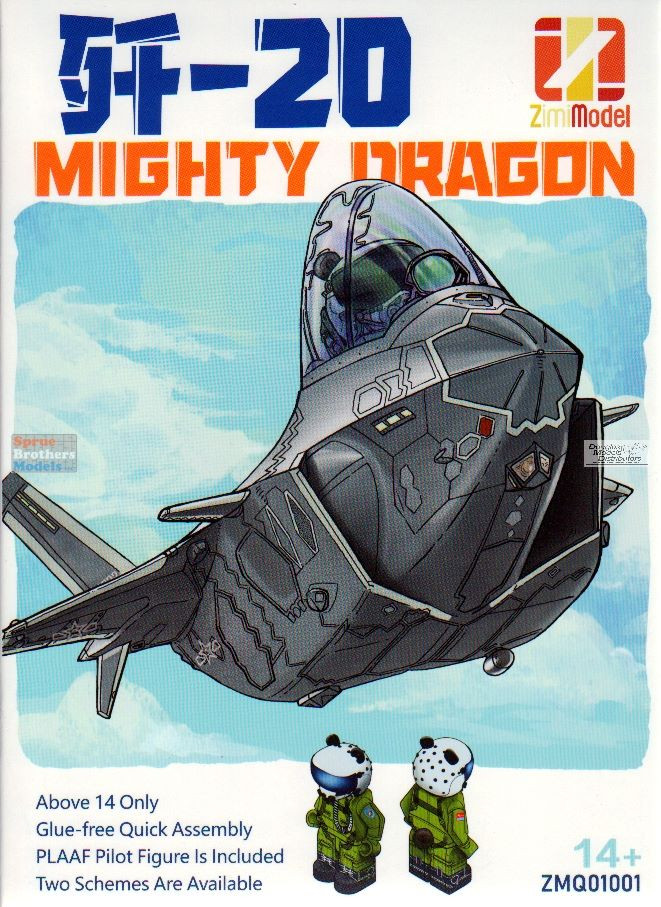 ZIMQ01001 Zimi Model DJ J-20 Mighty Dragon - Sprue Brothers Models LLC
