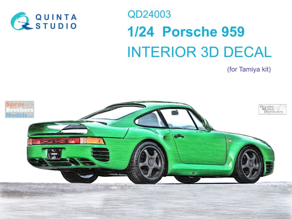 QTSQD24003 1:24 Quinta Studio Interior 3D Decal - Porsche 959 (TAM