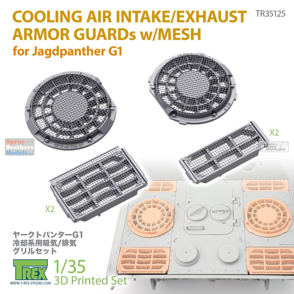 TRXTR35125 1:35 TRex Cooling Air Intake/Exhaust Armor Guards with