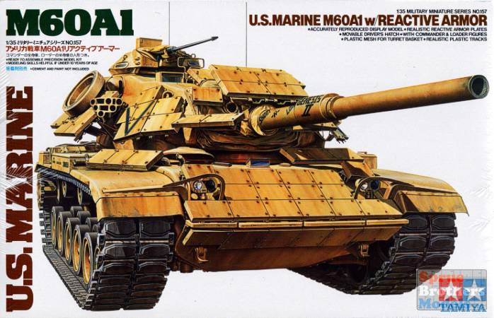Tamiya 1/35 Scale Military Model Kit - US Army M60A3 Tank (Model No. 35140)