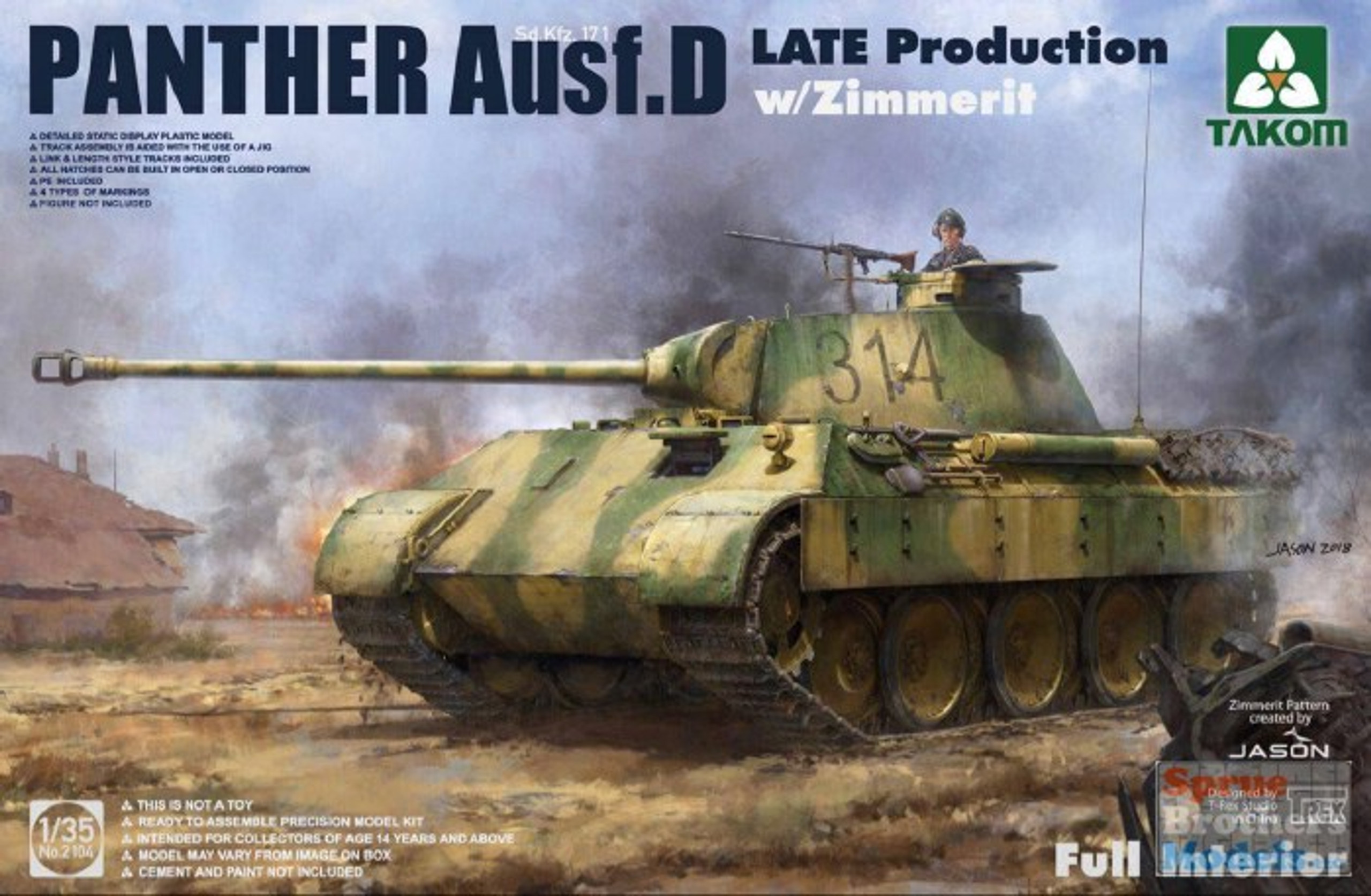 Tak02121 135 Takom Panther Ausfg Late Production With Ir And Air