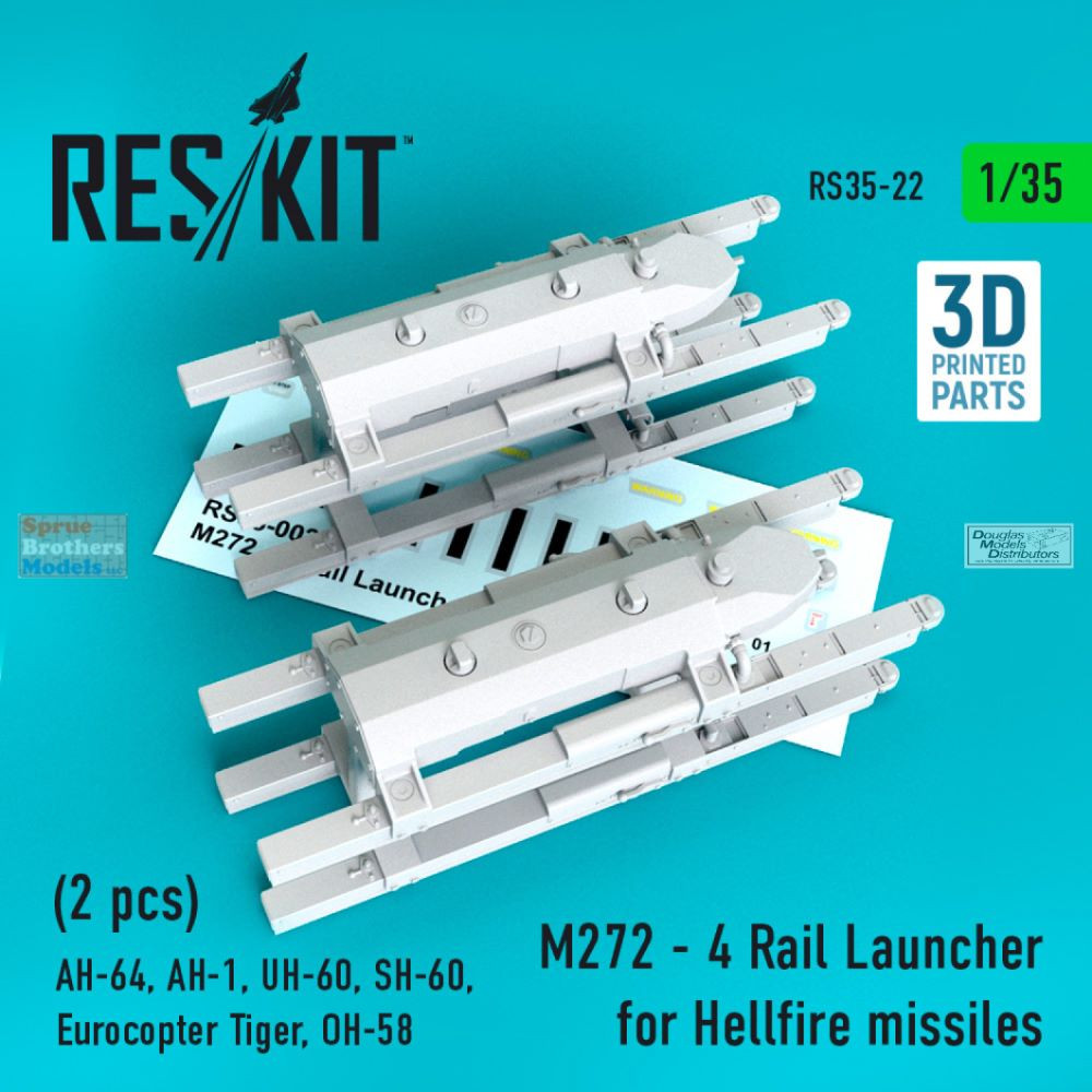 RESRS350024 1:35 ResKit M310 2 Rail Hellfire Missile Launcher Set ...