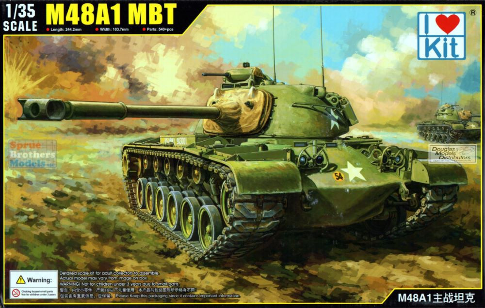 ILK63531 135 I Love Kit M48A1 MBT Sprue Brothers Models LLC
