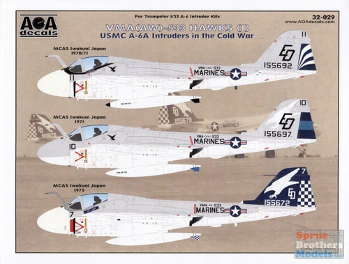 a-6e Intruder 1:72 Model Decals Hi-DECAL LINE 72-029