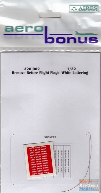 Aires 480022 1/48 Remove Before Flight Flags White Lettering Decals 