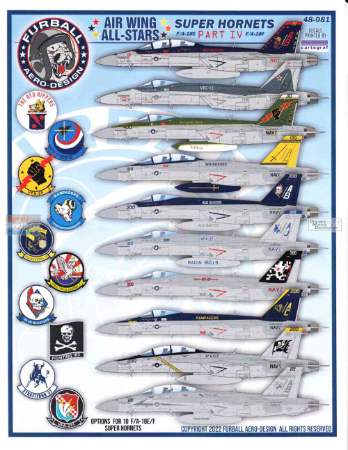 Furball Aero-Design 1/32 decals F/A-18A/A+/B/C Hornets Legacy Bug Bandits 32004 