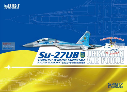 LNRS4817 1:48 Great Wall Hobby Su-27UBM Flanker-C in Digital Camouflage Ukrainian Air Force
