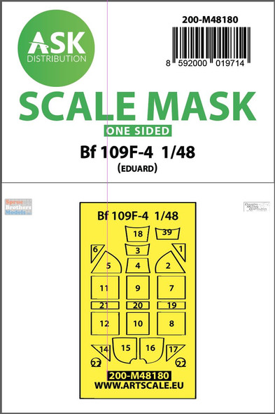 ASKM48180 1:48 ASK/Art Scale Mask - Bf109F (EDU kit)