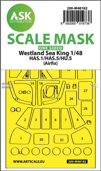 ASKM48182 1:48 ASK/Art Scale Mask - Sea King HAS.1/HAS.5/HU.5 (AFX kit)