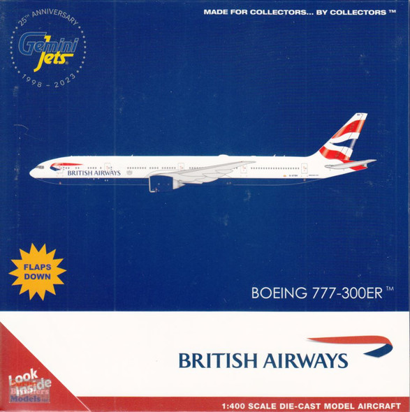 GEMGJ2118F 1:400 Gemini Jets British Airways B777-300ER Reg #G-STBH Flaps Down Version (pre-painted/pre-built)