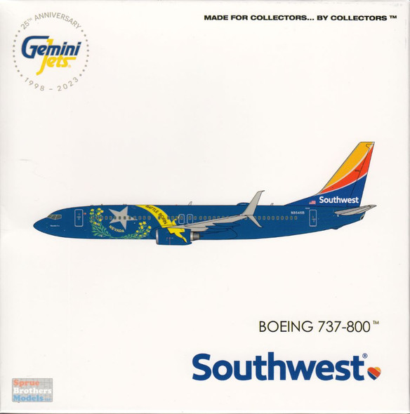 GEMGJ2246 1:400 Gemini Jets Southwest Airlines B737-800 Reg #N8646B 'Nevada One' (pre-painted/pre-built)