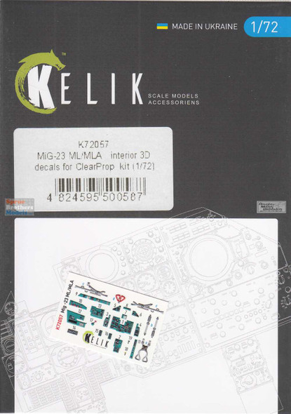 RESK72057K 1:72 ResKit/Kelik 3D Detail Set - MiG-23ML/MLA Flogger (CLP kit)