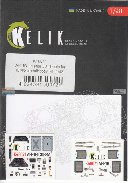 RESK48071K 1:48 ResKit/Kelik 3D Detail Set - AH-1G Cobra (ICM/SPH kit)