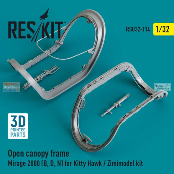RESRSU320114U 1:32 ResKit Mirage 2000B/D/N Open Canopy Frame (ZIM kit)