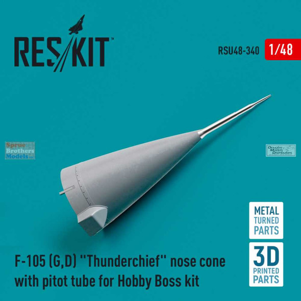 RESRSU480340U 1:48 ResKit F-105D F-105G Thunderchief Nose Cone with Pitot Tube (HBS kit)