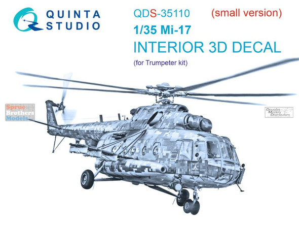 QTSQDS35110 1:35 Quinta Studio Interior 3D Decal - Mi-17 Hip (TRP kit) Small Version