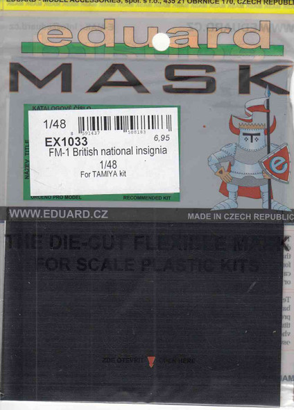 EDUEX1033 1:48 Eduard Mask - FM-1 Wildcat British National Insignia (TAM kit)