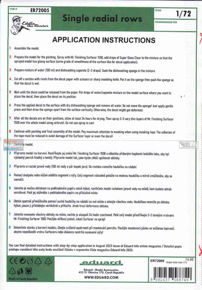 EDUER72005 1:72 Eduard Single Radial Rows
