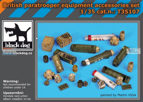 BLDT35107T 1:35 Black Dog British Paratrooper Equipment Accessories Set