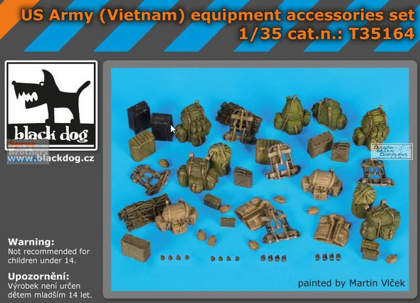 BLDT35164T 1:35 Black Dog US Army (Vietnam) Equipment Accessories Set