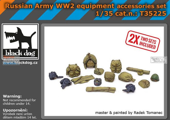 BLDT35225T 1:35 Black Dog Russian Army WW2 Equipment Accessories Set