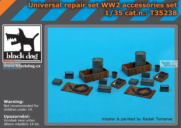 BLDT35238T 1:35 Black Dog WW2 Universal Repair Accessories Set