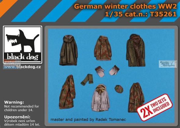 BLDT35261T 1:35 Black Dog WW2 German Winter Clothes