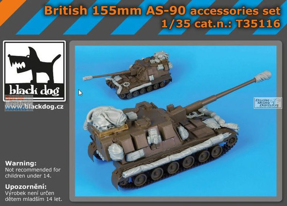 BLDT35116T 1:35 Black Dog British AS-90 Stowage Accessories Set (TRP kit)