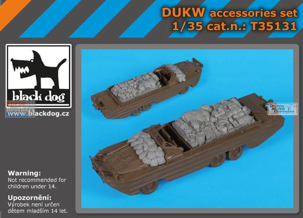 BLDT35131T 1:35 Black Dog DUKW Stowage Accessories Set (ITA kit)