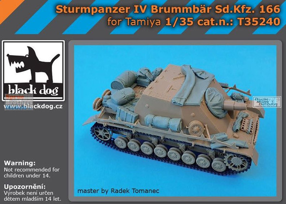 BLDT35240T 1:35 Black Dog Sturmpanzer IV Brummbar Sd.Kfz.166 Stowage Accessories Set (TAM kit)