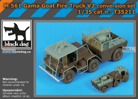 BLDT35211T 1:35 Black Dog M561 Gama Goat Fire Truck V2 Conversion Set (TAM kit)