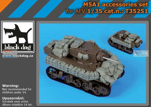 BLDT35251T 1:35 Black Dog M5A1 Stuart Stowage Accessories Set (AFV kit)