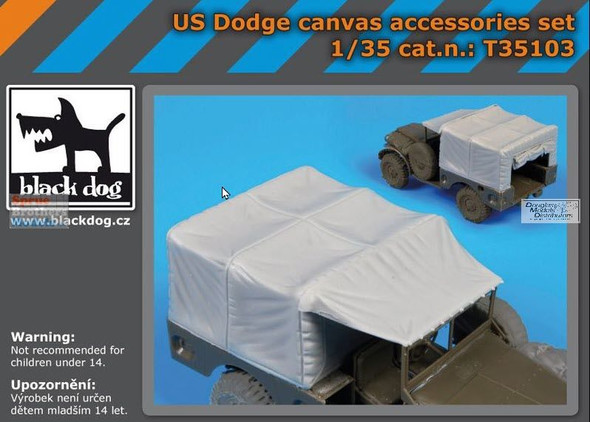 BLDT35103T 1:35 Black Dog US Dodge Canvas Accessories Set (AFV kit)