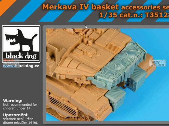 BLDT35128T 1:35 Black Dog Merkava IV Basket Accessories Set (HBS kit)