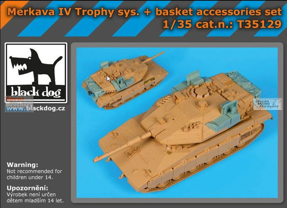 BLDT35129T 1:35 Black Dog Merkava IV Trophy System + Basket Accessories Set (HBS kit)