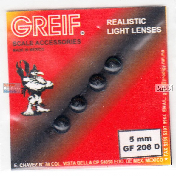 GRF206D Greif Realistic Light Lenses - 5mm Blue (4 pcs)