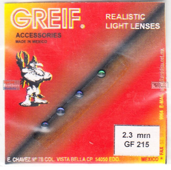 GRF215 Greif Realistic Light Lenses - 2.3mm Prismatic (4 pcs)