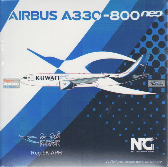 NGM67001 1:400 NG Model Kuwait Airways Airbus A330-800neo Reg #9K-APH (pre-painted/pre-built)