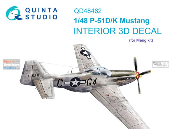 QTSQD48462 1:48 Quinta Studio 3D Decal - P-51D P-51K Mustang (MNG kit)